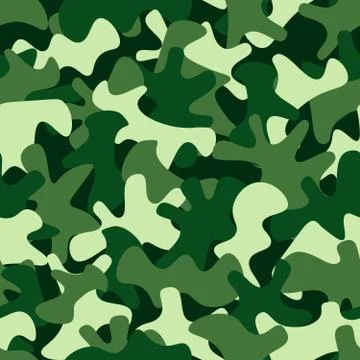 Camouflage pattern background. Classic clothing style masking camo repeat print Stockillustratie