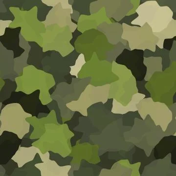 Camouflage pattern background. Classic clothing style masking camo repeat print Stock Illustration