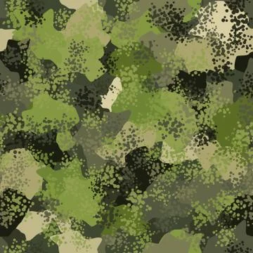 Camouflage pattern background. Classic clothing style masking camo repeat print Stock Illustration