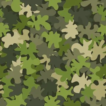Camouflage pattern background. Classic clothing style masking camo repeat print Stock Illustration