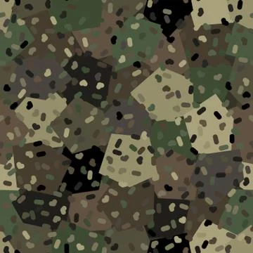 Camouflage pattern background. Classic clothing style masking camo repeat print Stock Illustration