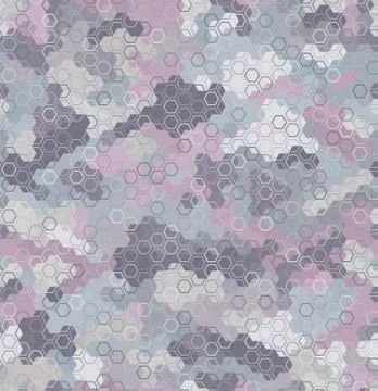 Camouflage pattern background. Classic clothing style masking camo repeat print Stock Illustration