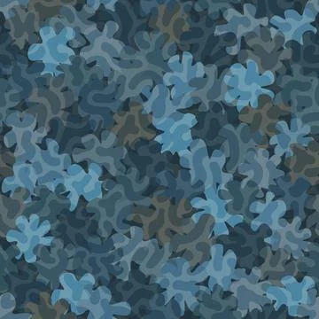 Camouflage pattern background. Classic clothing style masking camo repeat print Illustration