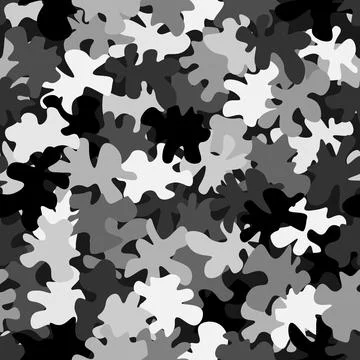 Camouflage pattern background. Classic clothing style masking camo repeat print Stock Illustration
