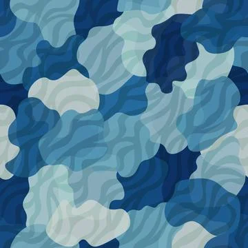 Camouflage pattern background. Classic clothing style masking camo repeat print Stock Illustration