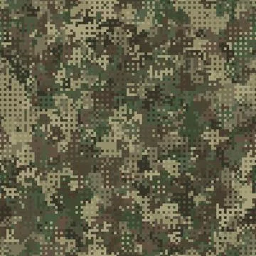 Camouflage pattern background. Classic clothing style masking camo repeat print Stockillustratie