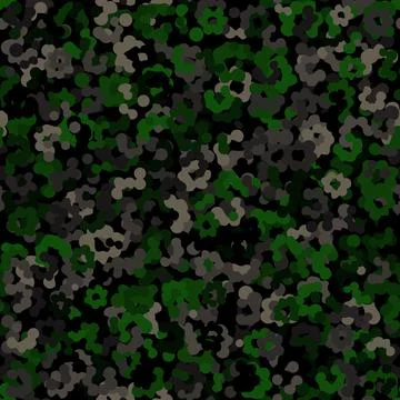 Camouflage pattern background. Classic clothing style masking camo repeat print Stock Illustration