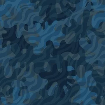 Camouflage pattern background. Classic clothing style masking camo repeat print Stock Illustration