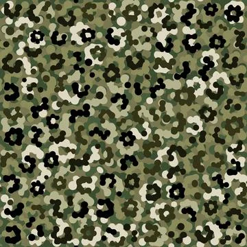 Camouflage pattern background. Classic clothing style masking camo repeat print Stock Illustration