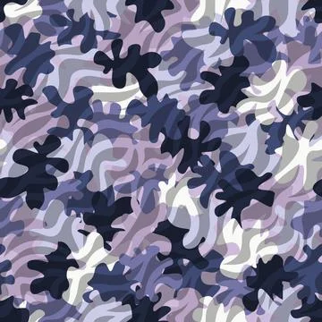 Camouflage pattern background. Classic clothing style masking camo repeat print Stock Illustration
