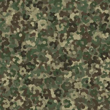 Camouflage pattern background. Classic clothing style masking camo repeat print Stock Illustration