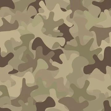 Camouflage pattern background. Classic clothing style masking camo repeat print Stockillustratie