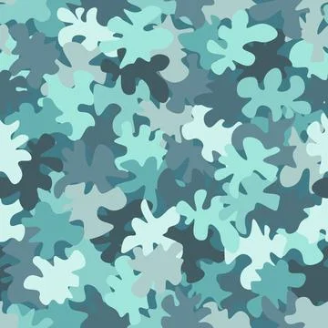 Camouflage pattern background. Classic clothing style masking camo repeat print Stock Illustration