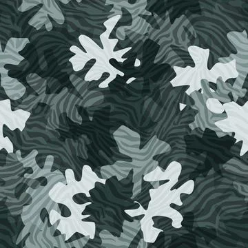Camouflage pattern background. Classic clothing style masking camo repeat print Stock Illustration