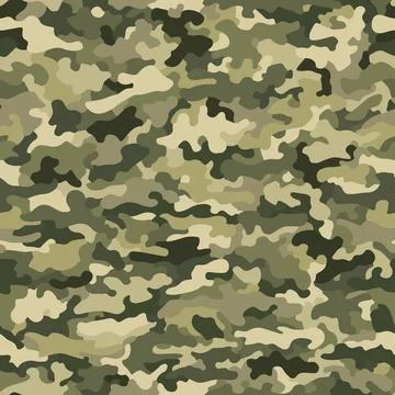 Camouflage pattern background. Classic clothing style masking camo repeat print Stock Illustration