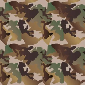 Camouflage pattern background  clothing print, repeatable camo Stockillustratie
