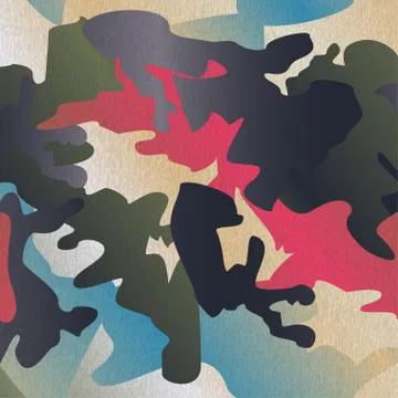 Camouflage pattern background clothing print, repeatable camo 스톡 일러스트