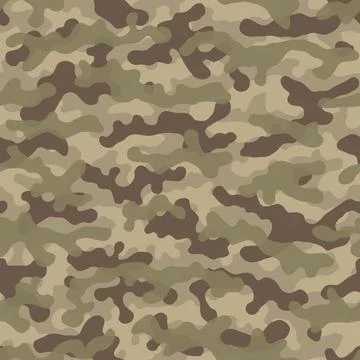 Camouflage pattern background. Desert clothing style masking camo repeat print イラスト素材