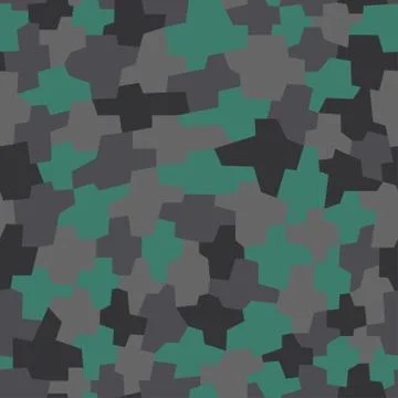 Camouflage pattern background, Geometric camo repeat print. Vector Illustrazione stock