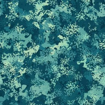 Camouflage pattern background. Modern clothing style masking camo repeat print Stock Illustration