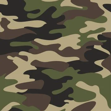 Camouflage pattern background seamless Camo vector illustration Stock Illustration