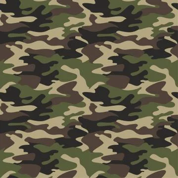 Camouflage pattern background seamless Camo vector illustration Stock Illustration