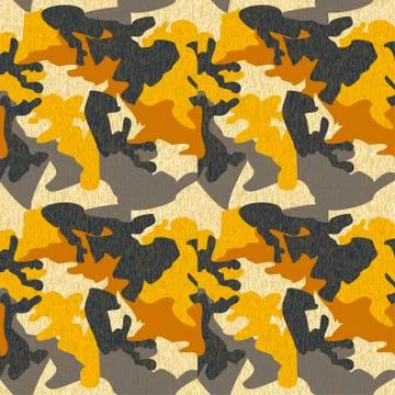 Camouflage pattern background seamless clothing print, repeatable Illustrazione stock
