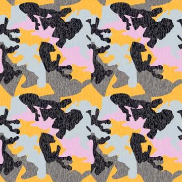 Camouflage pattern background seamless clothing print, repeatable 스톡 일러스트