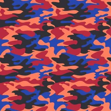 Camouflage pattern background seamless clothing print, repeatable 스톡 일러스트