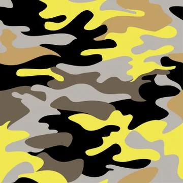 Camouflage pattern background seamless clothing print, repeatable Stock Illustration