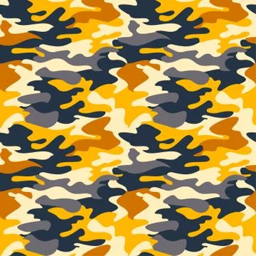 Camouflage pattern background seamless clothing print, repeatable Stock Illustration
