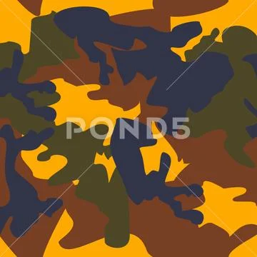 Camouflage pattern background seamless clothing print, repeatabl Stock Photos
