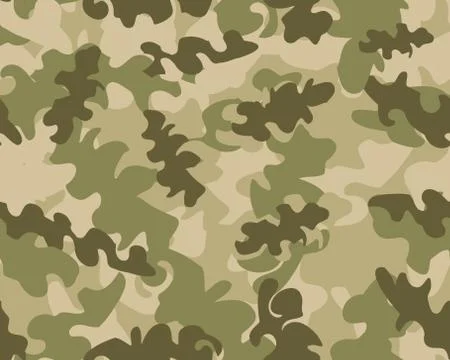 Camouflage pattern background seamless illustration Stock Illustration