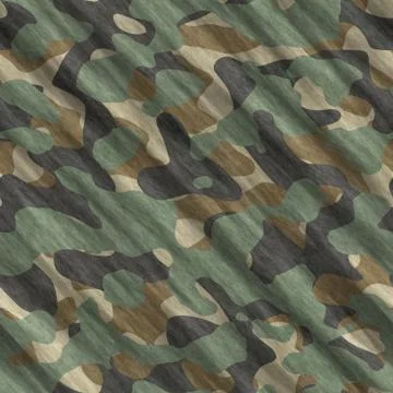 Camouflage pattern background seamless illustration. Classic clothing style Stock Illustration
