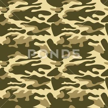 Camouflage pattern background seamless illustration. Clas Stock Photos