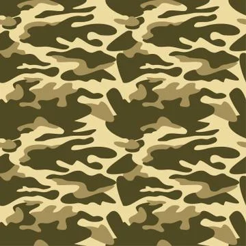 Camouflage pattern background seamless illustration. Clas Stock Photos