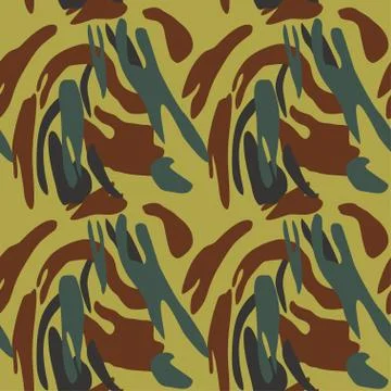 Camouflage pattern background seamless vector illustration. Clas 스톡 일러스트