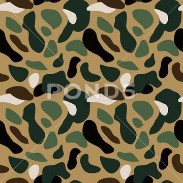 Camouflage pattern background, seamless vector illustration
