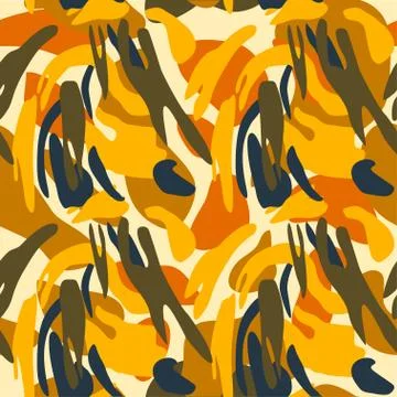 Camouflage pattern background seamless vector illustration. Clas Illustrazione stock