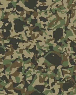 Camouflage pattern background seamless vector illustration Stock Illustration