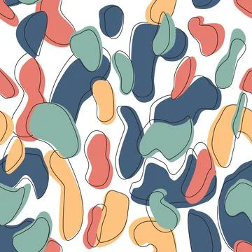 Camouflage pattern background seamless vector illustration. Modern clothing s 스톡 일러스트