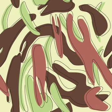 Camouflage pattern background seamless vector illustration. Modern clothing s Stock Illustration