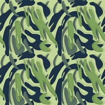 Camouflage pattern background seamless vector illustration. Modern clothing s Stock Illustration