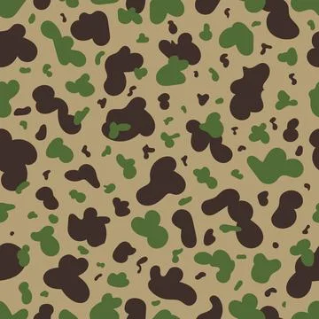 Camouflage pattern background seamless vector illustration. Stock Illustration