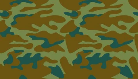 Camouflage pattern background vector. Classic clothing style masking camo rep Stock Illustration