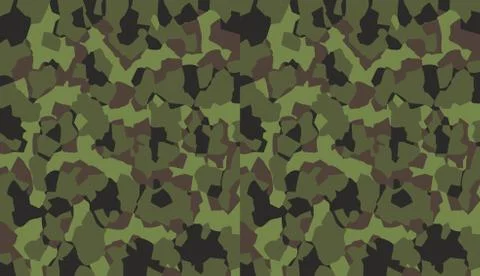 Camouflage pattern background vector. Classic clothing style masking camo rep Illustrazione stock
