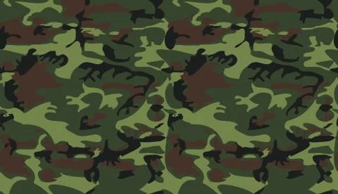 Camouflage pattern background vector. Classic clothing style masking camo rep Stock Illustration