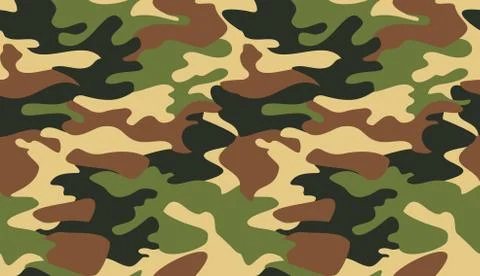 Camouflage pattern background vector. Classic clothing style masking camo rep Illustrazione stock