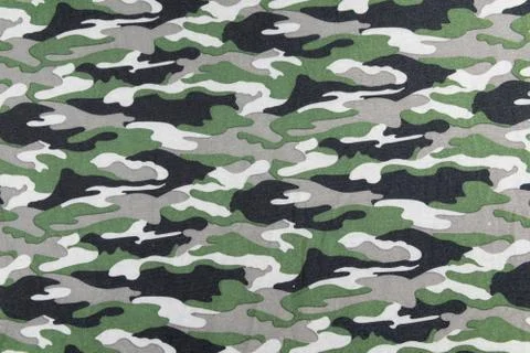 Camouflage pattern on fabric Stock Photos