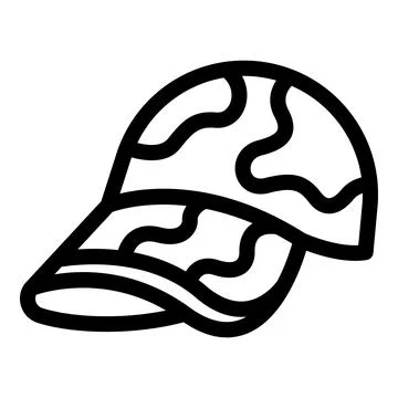 Camouflage pattern printed on a stylish baseball cap イラスト素材